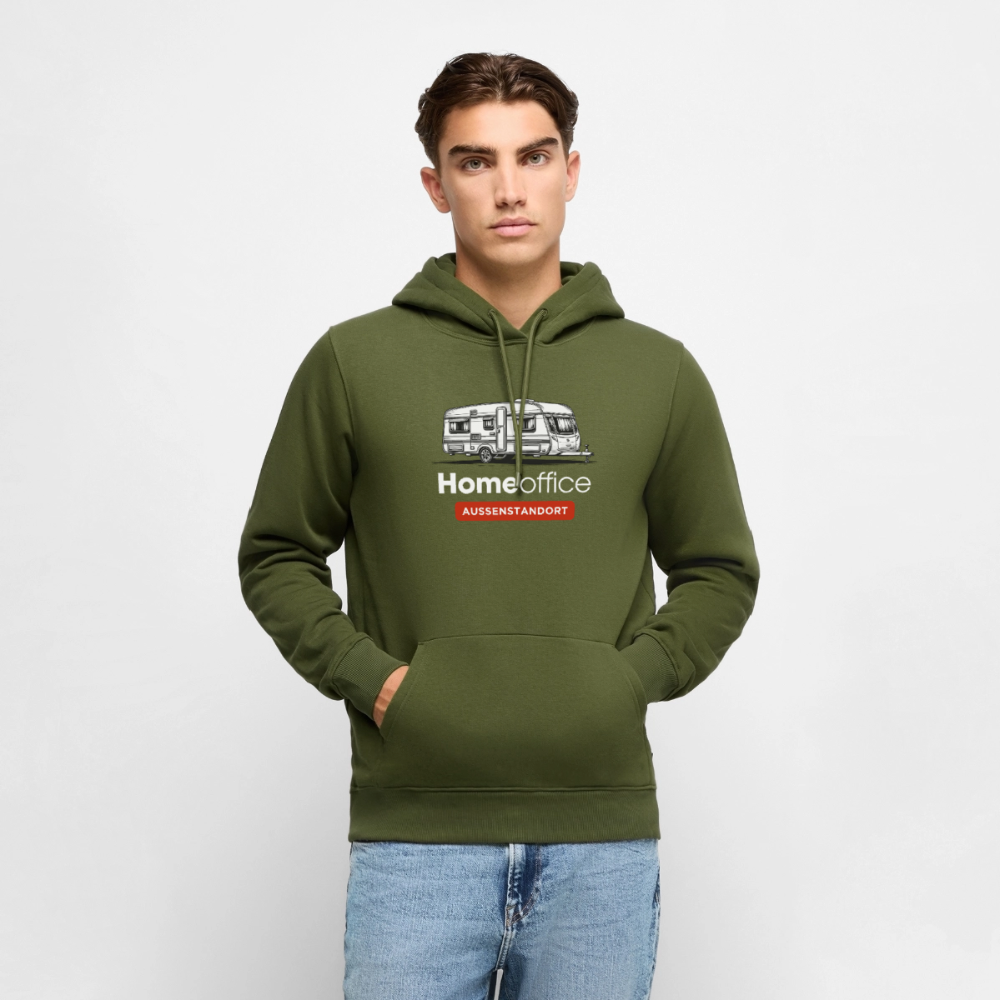 Wohnwagen Homeoffice - Herren Camping Hoodie - Khaki