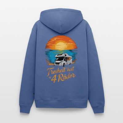 Freiheit hat 4 Räder - Herren Camping Hoodie - Wohnmobil - Taubenblau