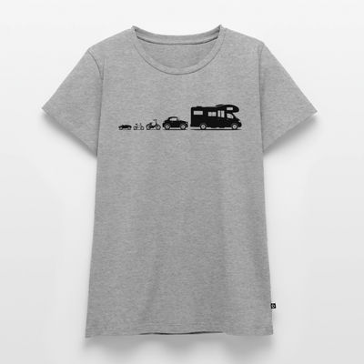 Evolution Wohnmobil - Damen Camping T-Shirt - Grau meliert