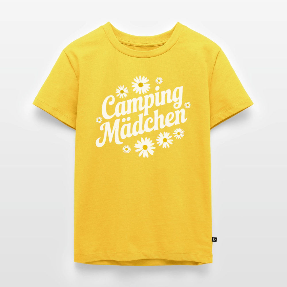 Camping Mädchen - Kinder Camping T-Shirt - Sonnengelb