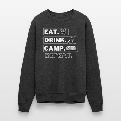 Camping Kreislauf - Herren Camping Sweatshirt - Wohnwagen - Anthrazit meliert