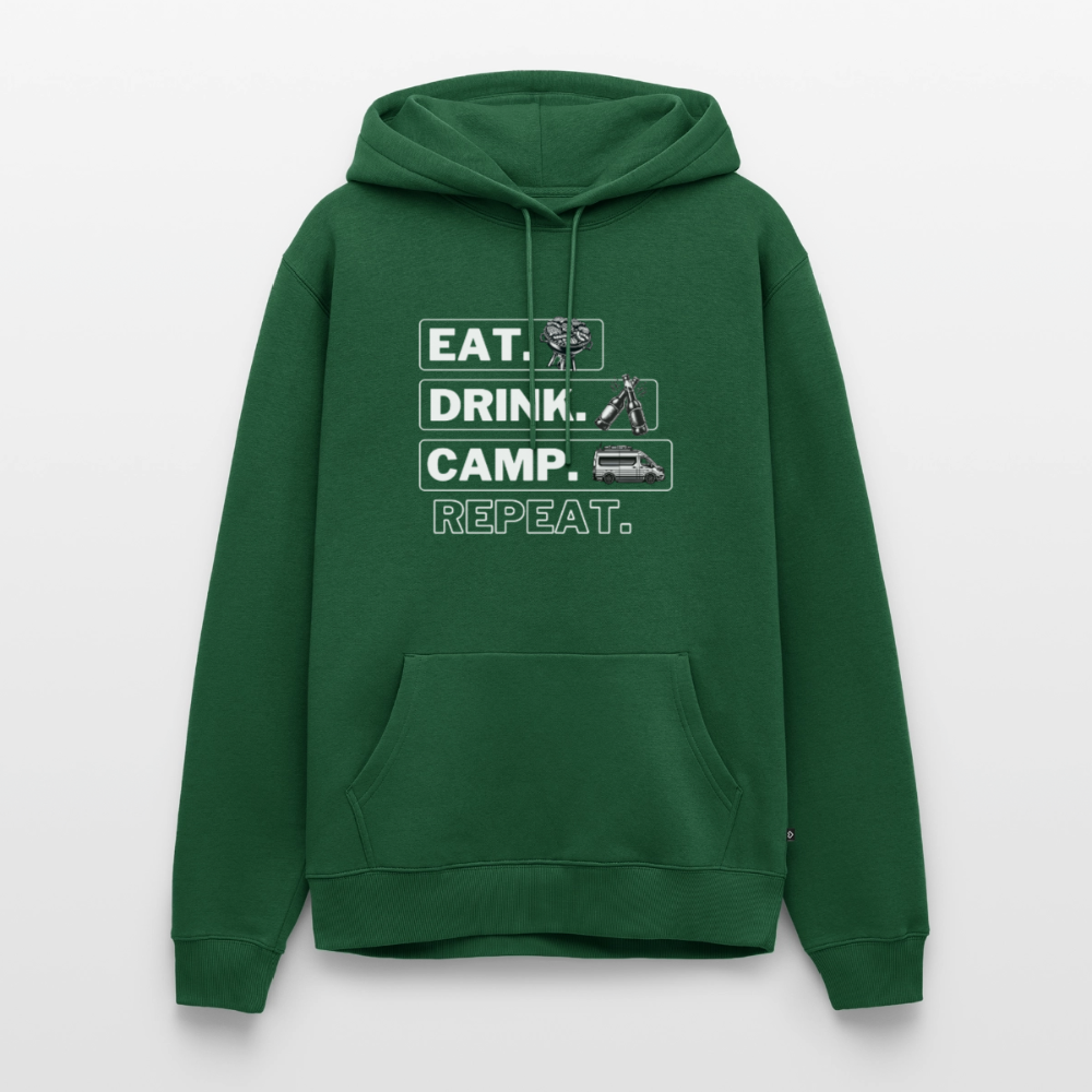 Eat Drink Camp - Herren Camping Hoodie - Vanlife - Flaschengrün