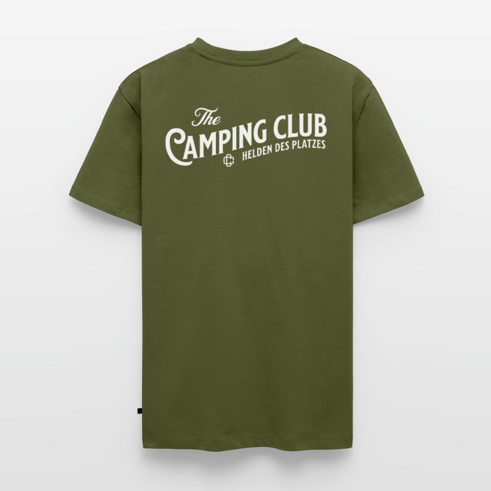Vintage Camping Club - Herren Camping T-Shirt - Rückendruck - Khaki