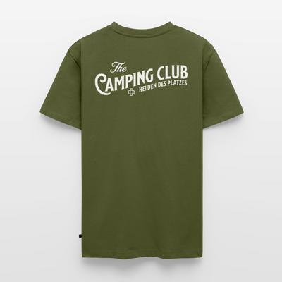 Vintage Camping Club - Herren Camping T-Shirt - Rückendruck - Khaki