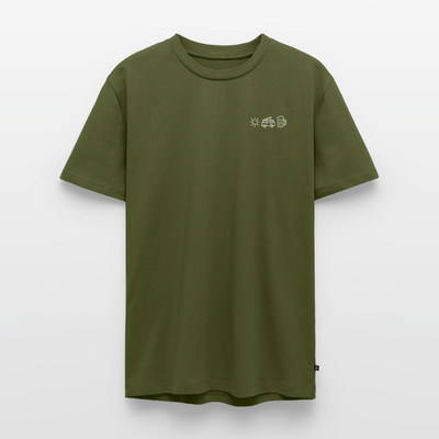 Sonne Bulli Bier - Herren Camping T-Shirt - Khaki