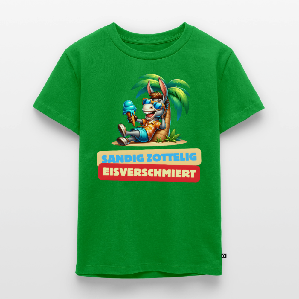 Sandig Zottelig Eisverschmiert - Kinder Camping T-Shirt - Grün