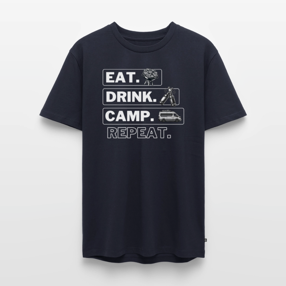 Eat Drink Camp - Herren Camping T-Shirt - Vanlife - Navy