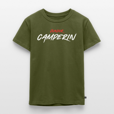 Junior Camperin - Kinder Camping T-Shirt - Khaki