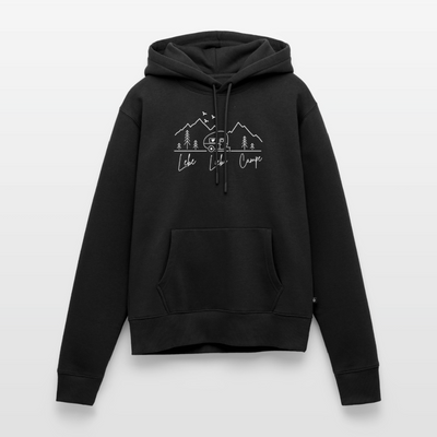 Lebe Liebe Campe - Damen Camping Hoodie - Schwarz
