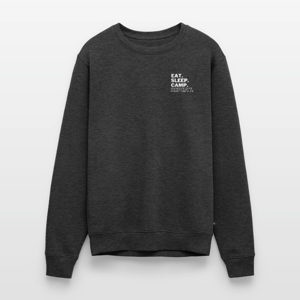 Eat Sleep Camp Repeat - Herren Camping Sweatshirt - Anthrazit meliert