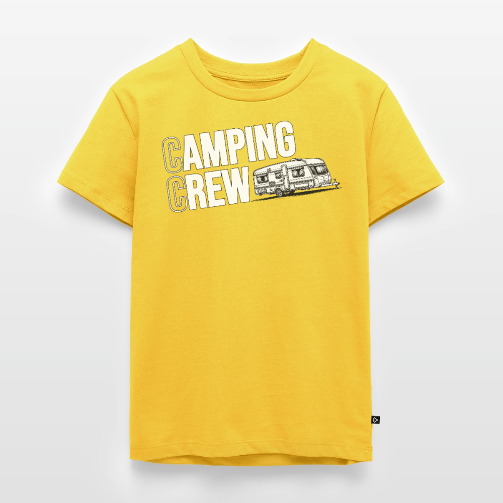 Wohnwagen Camping Crew - Kinder Camping T-Shirt - Sonnengelb