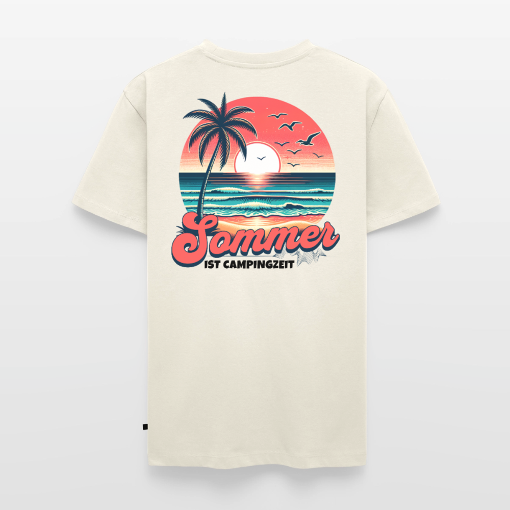 Sommer Campingzeit - Herren Camping T-Shirt - Naturweiß