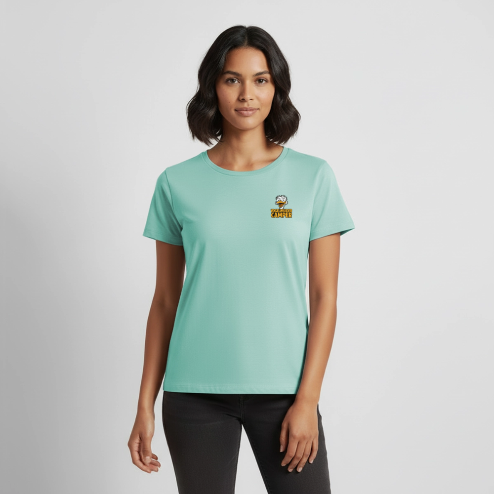 Vogelwuider Camper - Damen Camping T-Shirt - Mint 