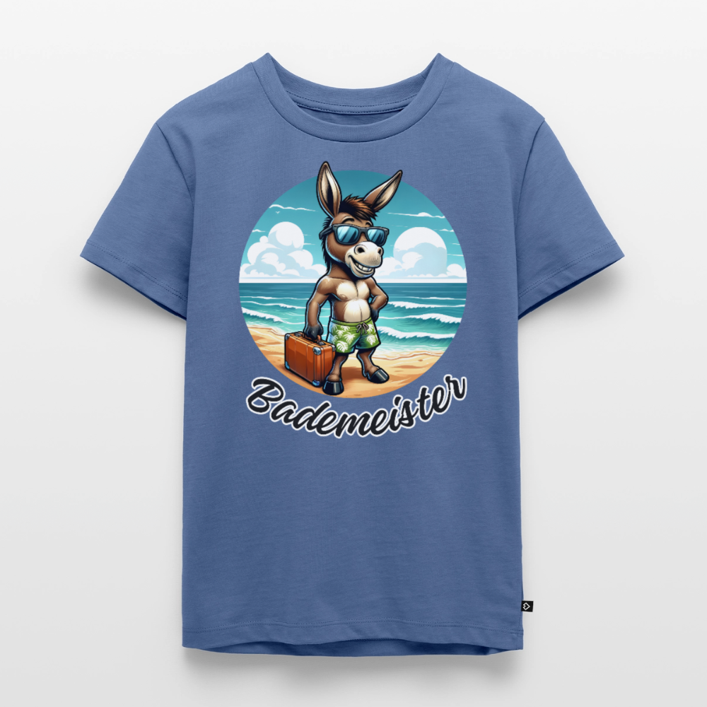 Bademeister - Kinder Camping T-Shirt - Taubenblau
