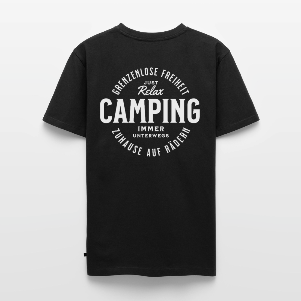 Grenzenlose Freiheit - Herren Camping T-Shirt - Schwarz