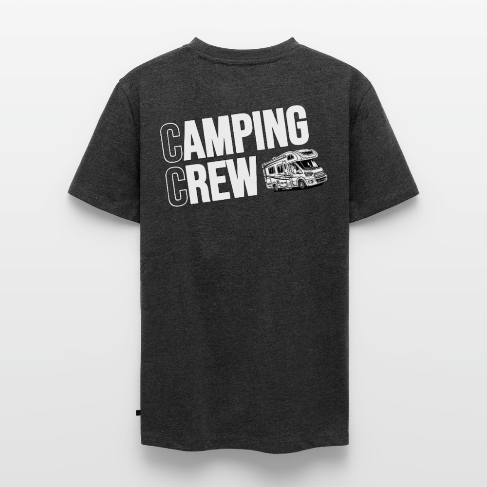Wohnmobil Camping Crew - Herren Camping T-Shirt - Rückendruck - Anthrazit meliert