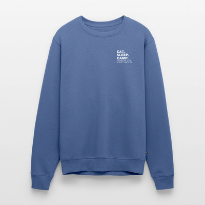 Eat Sleep Camp Repeat - Herren Camping Sweatshirt - Taubenblau