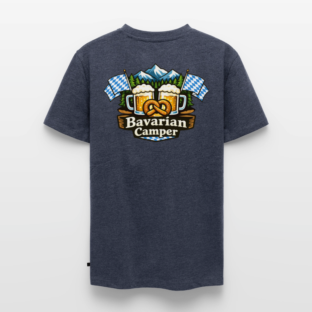 Bavarian Camper - Herren Camping T-Shirt - Jeansblau 