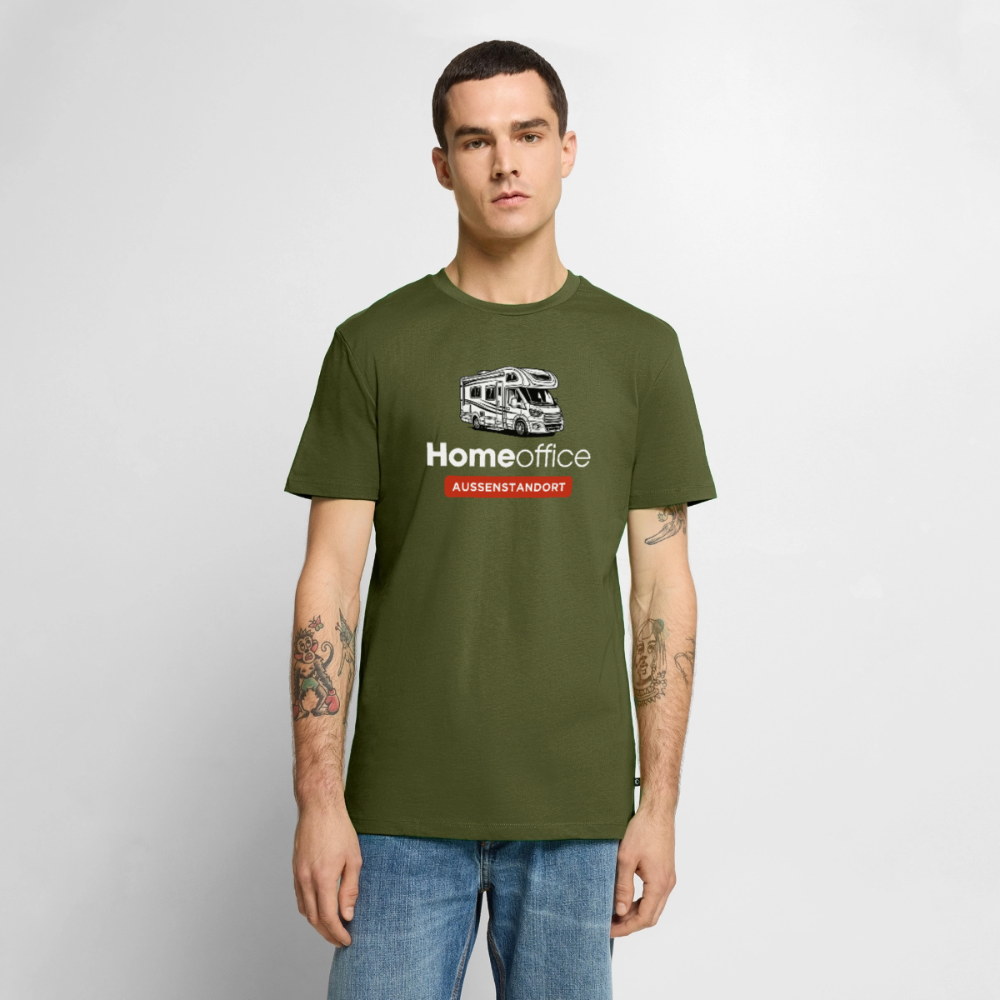 Wohnmobil Homeoffice - Herren Camping T-Shirt - Khaki