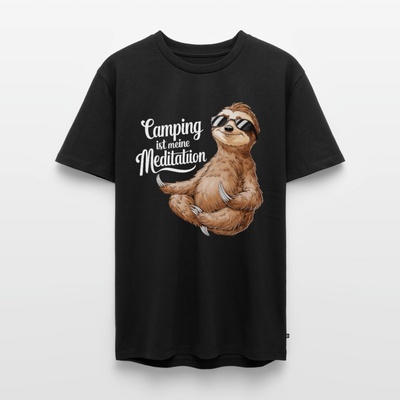 Camping ist Meditation - Herren Camping T-Shirt - Schwarz