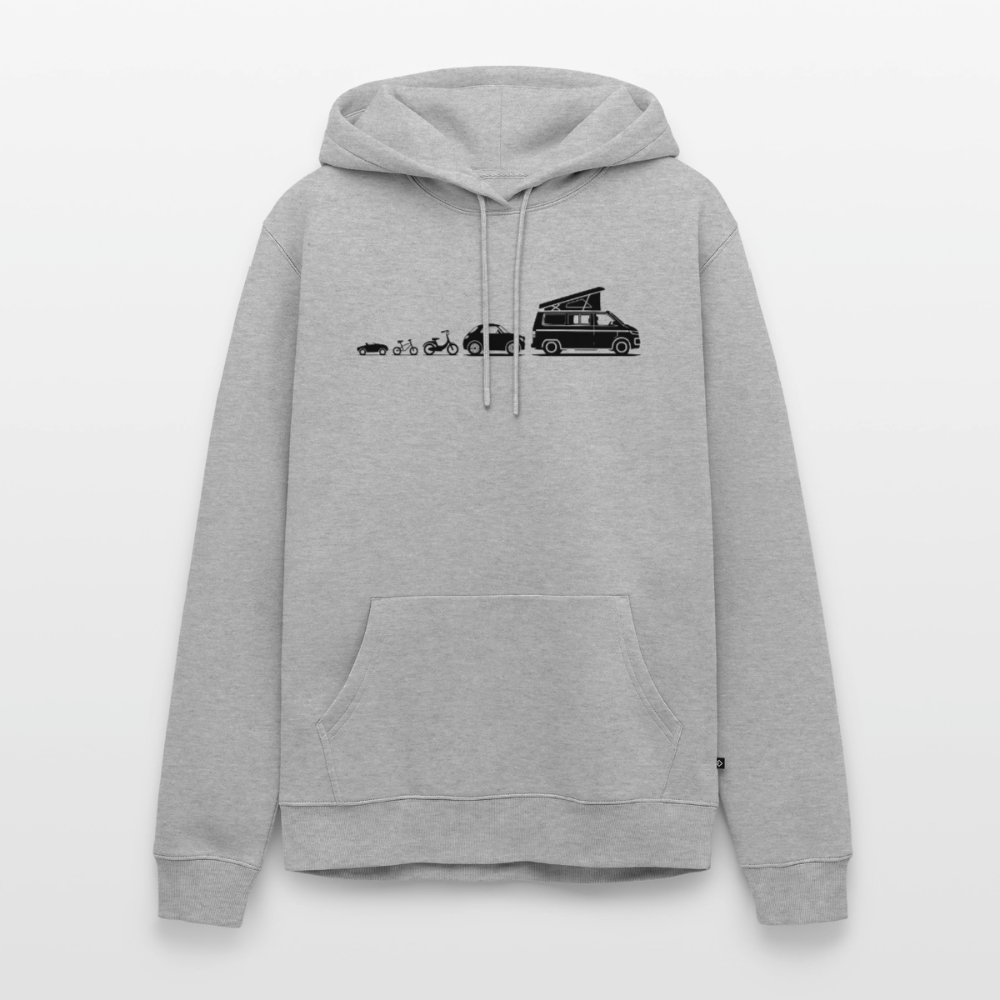 Evolution Bulli - Herren Camping Hoodie - Grau meliert