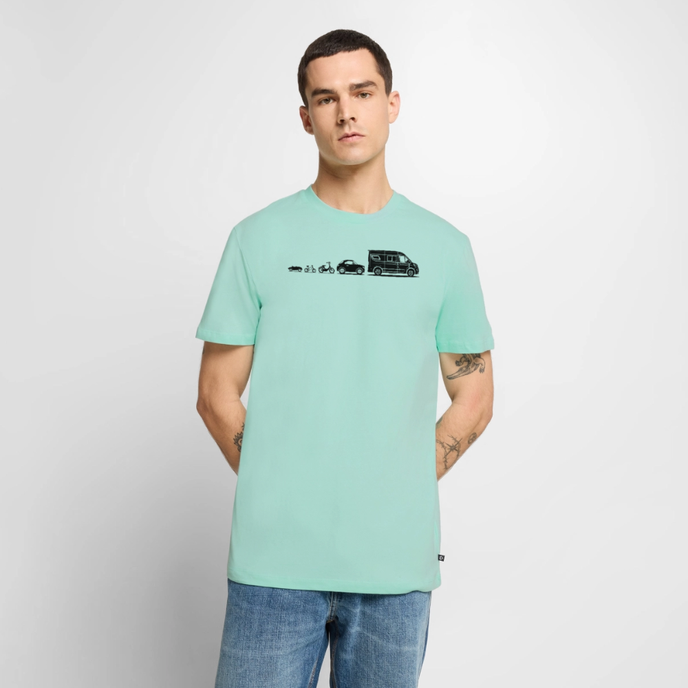Evolution Vanlife - Herren Camping T-Shirt - Mint 