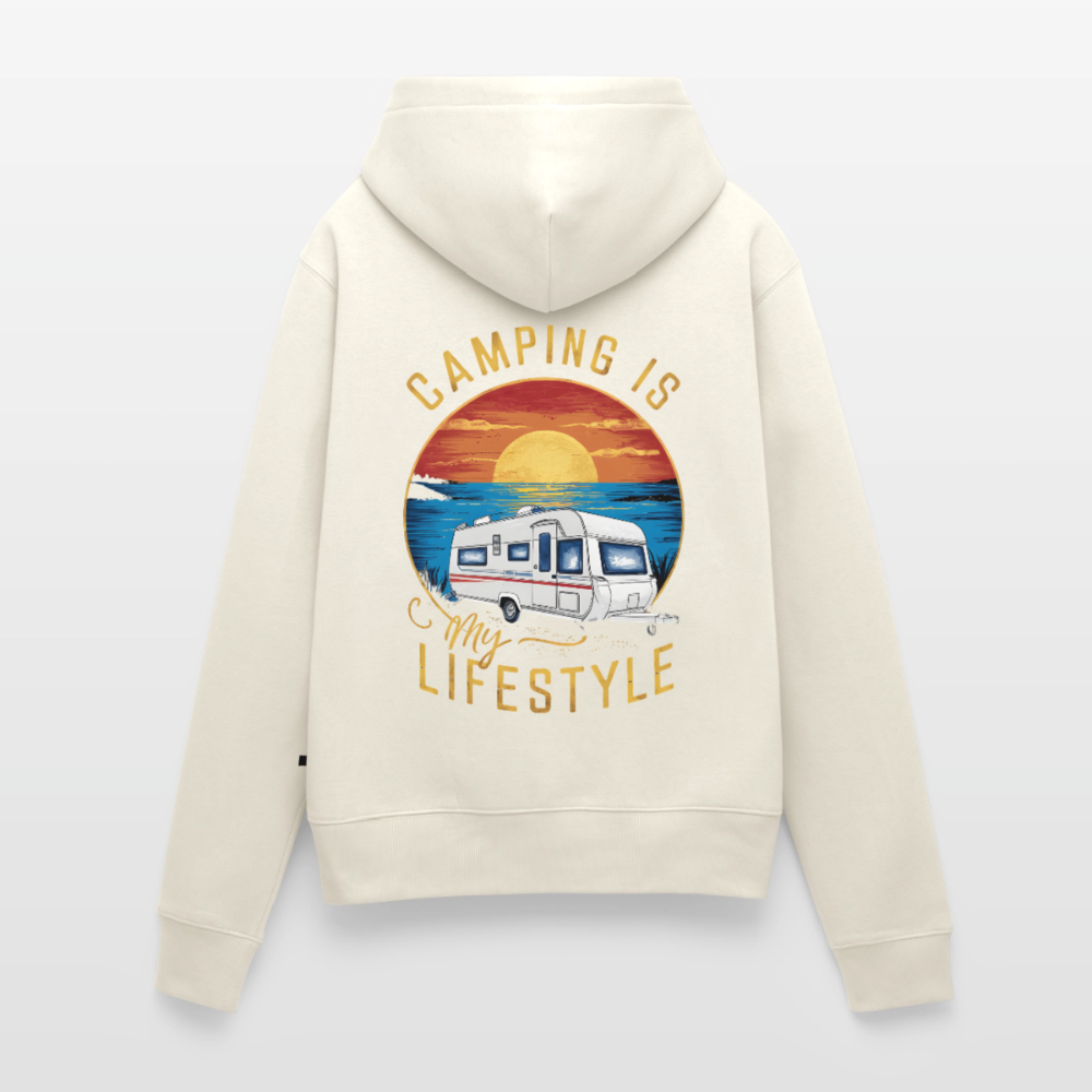 SPOD - Camping my Lifestyle - Damen Camping Hoodie - Naturweiß