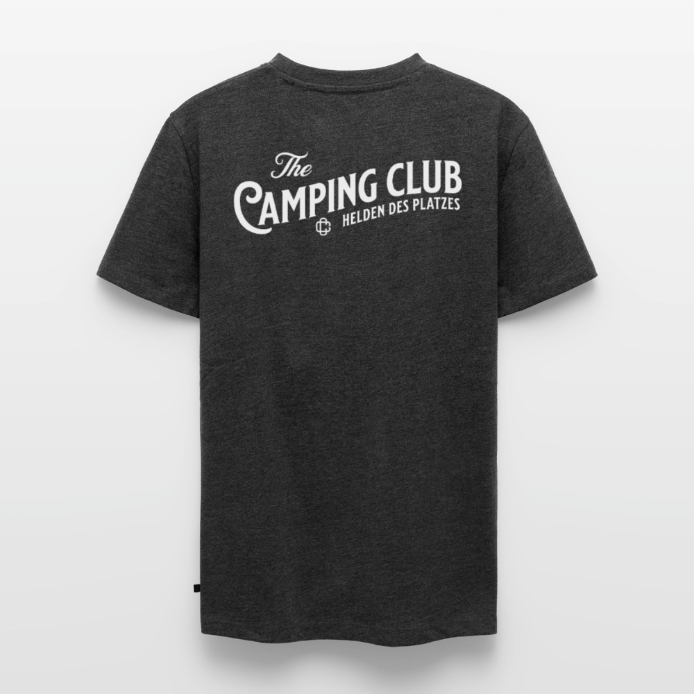 Vintage Camping Club - Herren Camping T-Shirt - Rückendruck - Anthrazit meliert