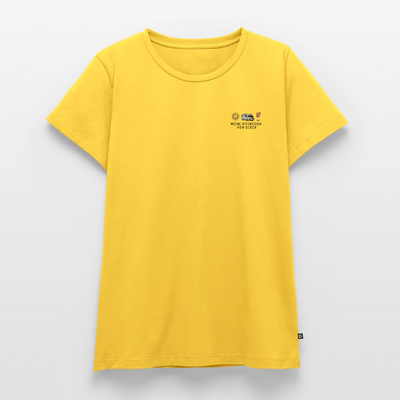 Definition von Glück - Damen Camping T-Shirt - Wohnmobil - Sonnengelb