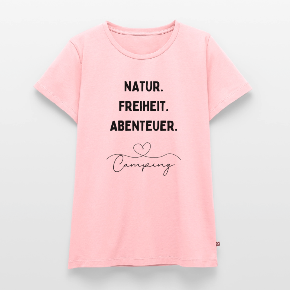 Natur Freiheit Abenteuer - Damen Camping T-Shirt - Rosa