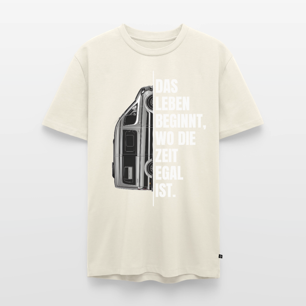 Camping ist Zeitlos - Herren Camping T-Shirt - Vanlife - Naturweiß