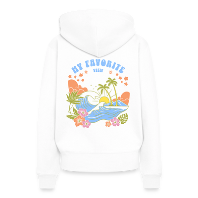 SS - My Favorite View - Damen Camping Hoodie - Weiß