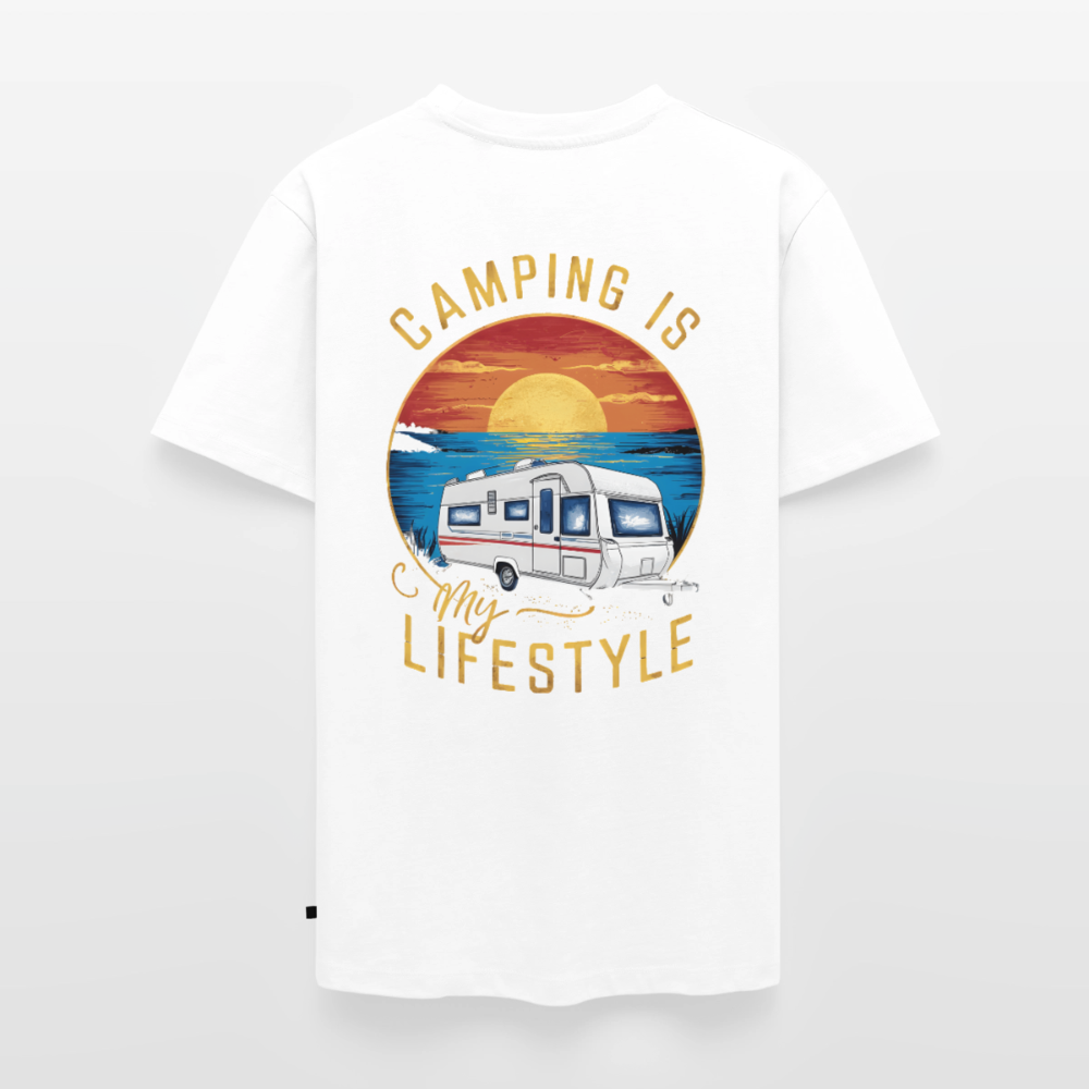 Camping my Lifestyle - Herren Camping T-Shirt - Weiß