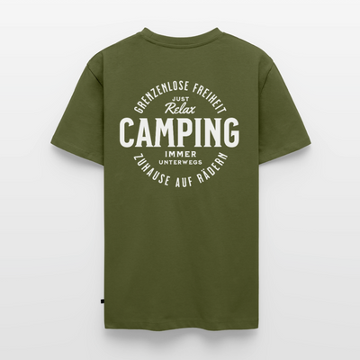 Grenzenlose Freiheit - Herren Camping T-Shirt - Khaki