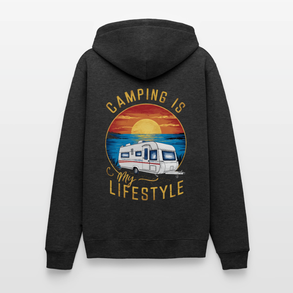 Camping my Lifestyle - Herren Camping Hoodie - Anthrazit meliert