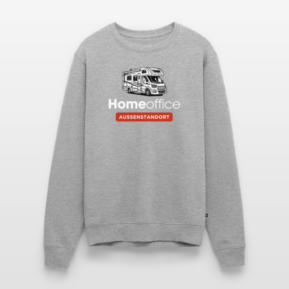 Wohnmobil Homeoffice - Herren Camping Sweatshirt - Grau meliert