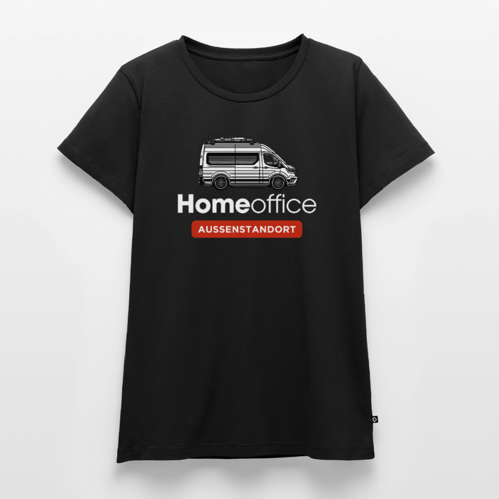 Vanlife Homeoffice - Damen Camping T-Shirt - Schwarz