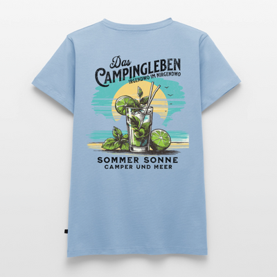 Das Campingleben - Damen Camping T-Shirt - Hellblau