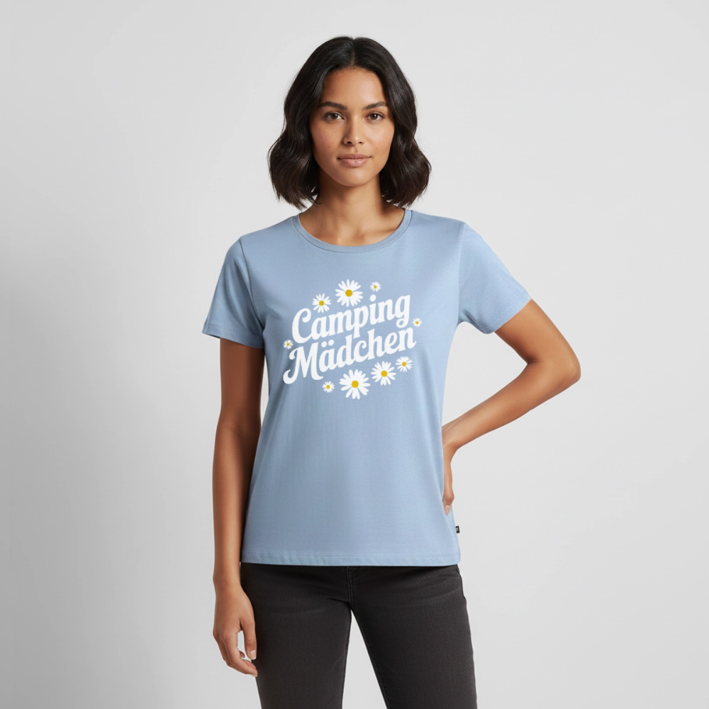 Camping Mädchen - Damen Camping T-Shirt - Hellblau