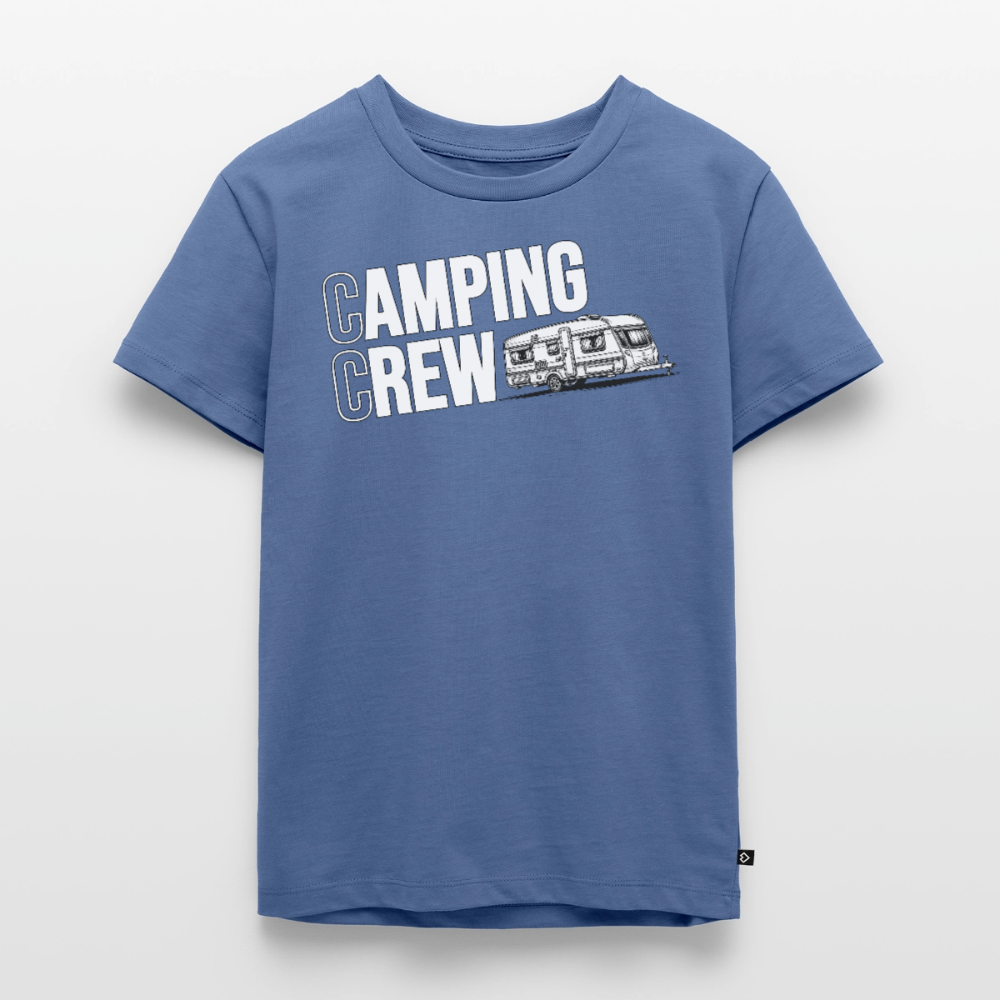 Wohnwagen Camping Crew - Kinder Camping T-Shirt - Taubenblau