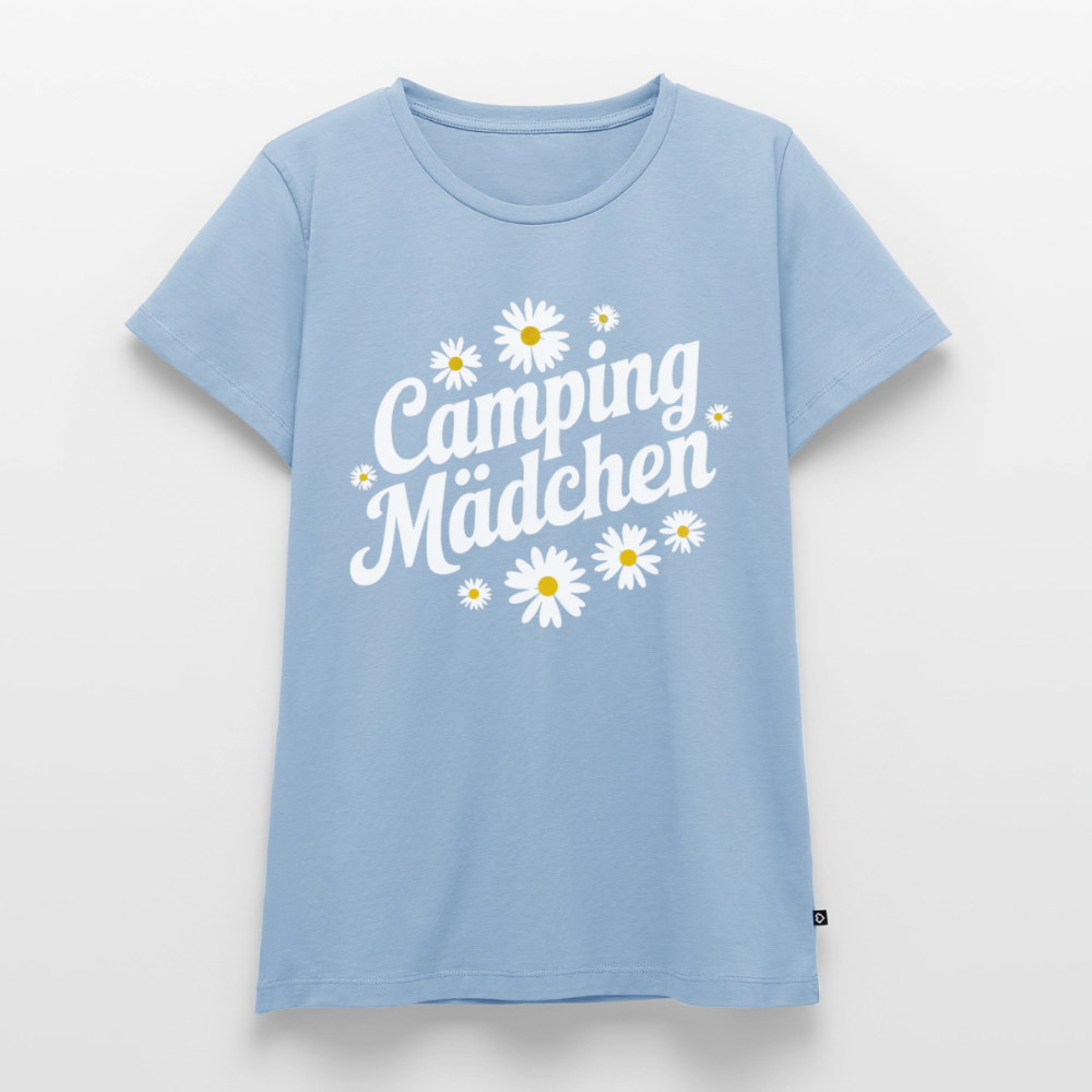 Camping Mädchen - Damen Camping T-Shirt - Hellblau