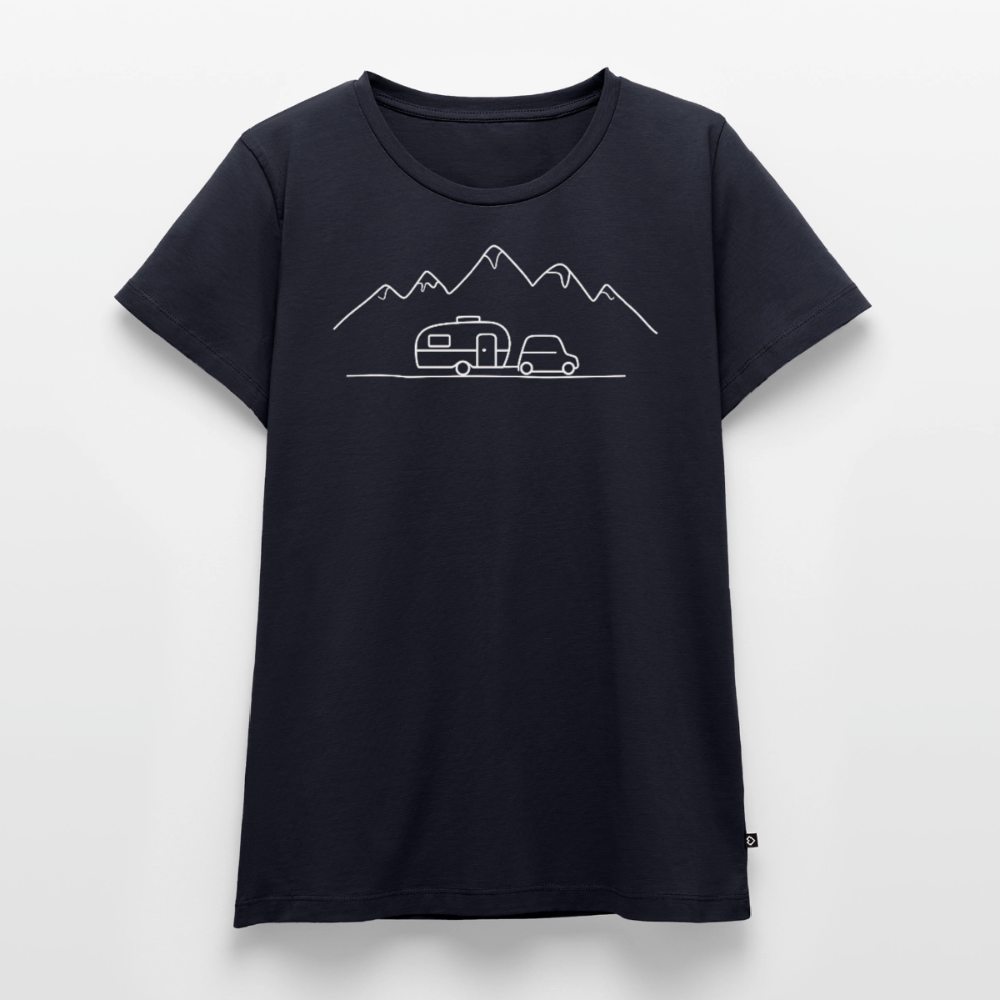 Keep it simple - Damen Camping T-Shirt - Navy