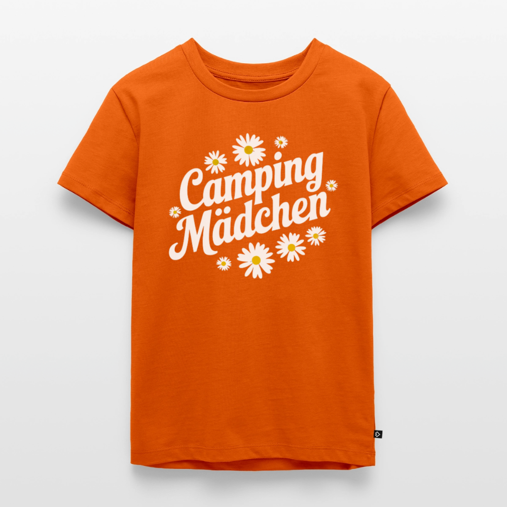 Camping Mädchen - Kinder Camping T-Shirt - Orange 