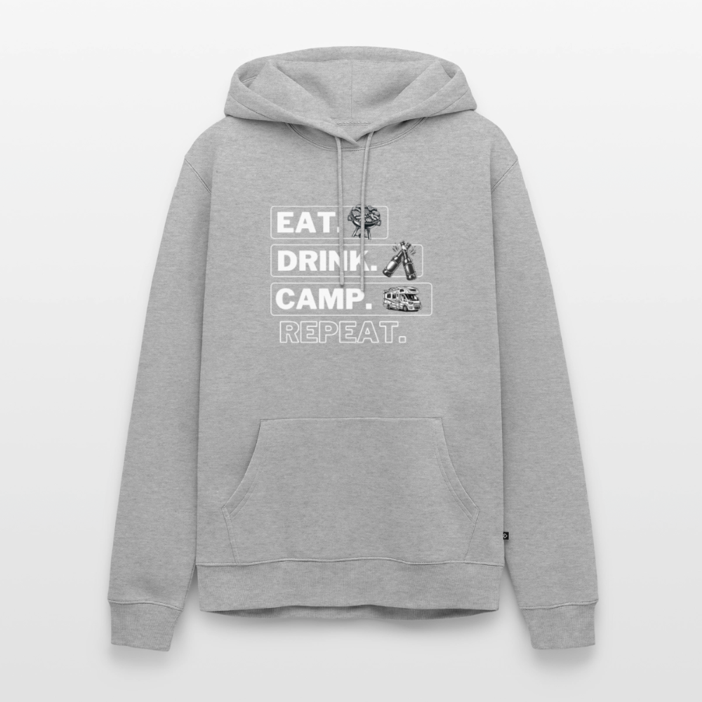 Eat Drink Camp - Herren Camping Hoodie - Wohnmobil - Grau meliert