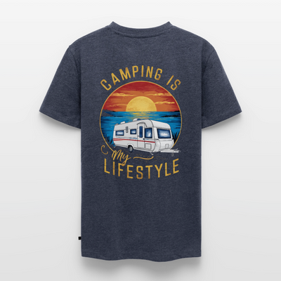 Camping my Lifestyle - Herren Camping T-Shirt - Jeansblau 