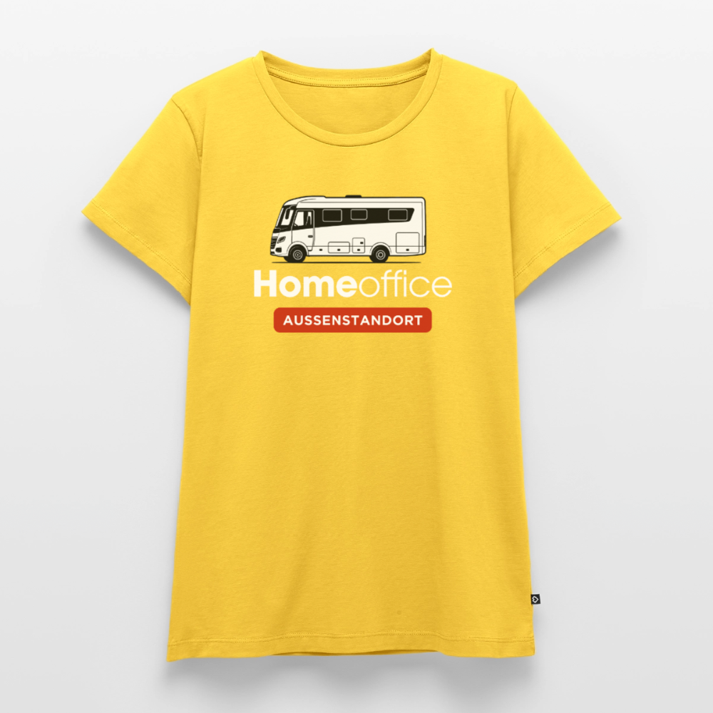 Vollintegriert Homeoffice - Damen Camping T-Shirt - Sonnengelb