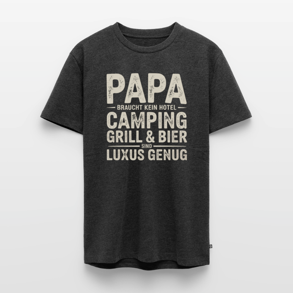 Väter sind Helden - Herren Camping T-Shirt - Anthrazit meliert