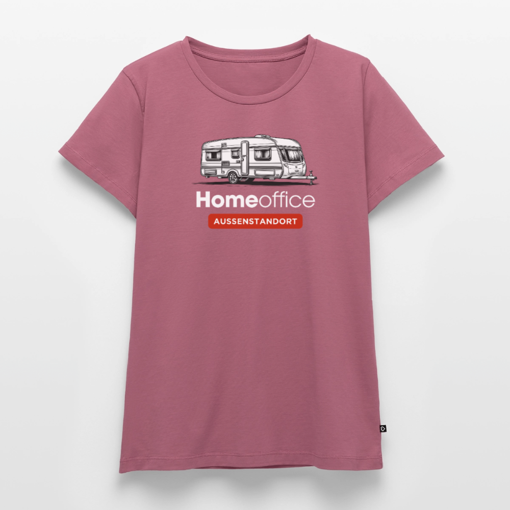 Wohnwagen Homeoffice - Damen Camping T-Shirt - Mauve