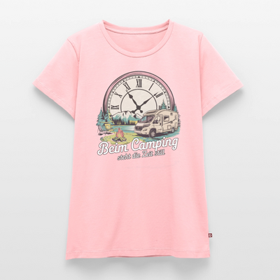 Zeit steht still - Damen Camping T-Shirt - Wohnmobil - Rosa