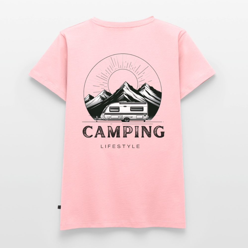 Camping Lifestyle - Damen Camping T-Shirt - Rosa